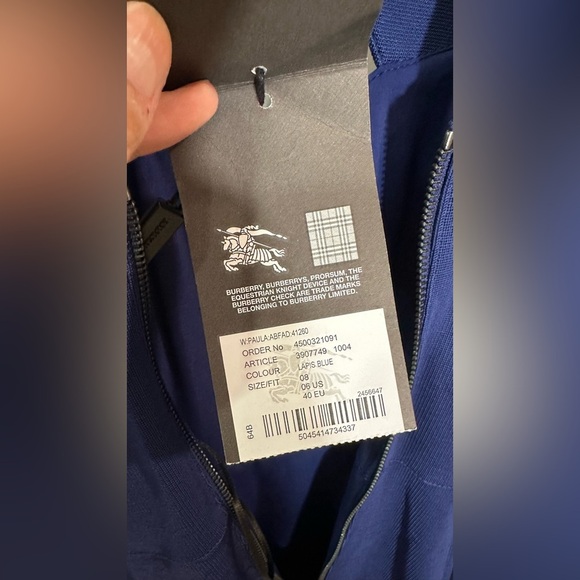 NWT Burberry London Lapis Blue Form Fitting Bandage Dress 6 - Picture 7 of 16